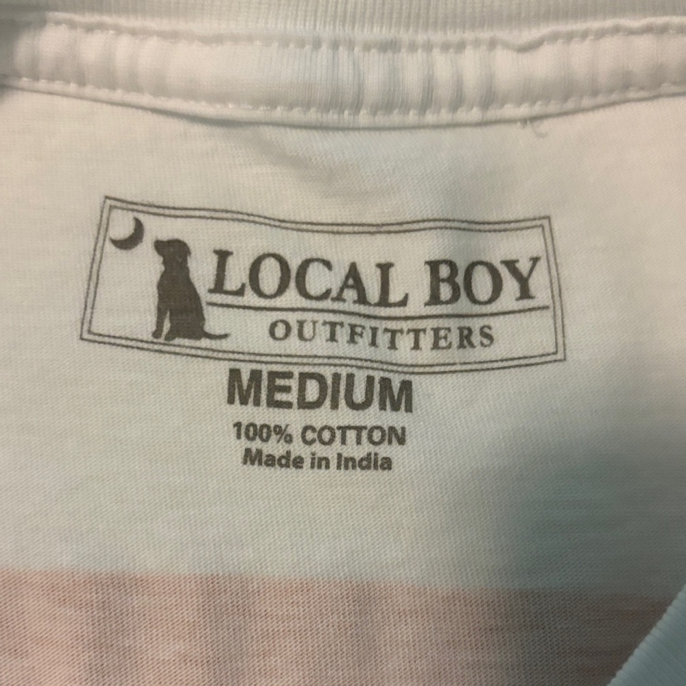 Men’s Local Boy Outfitters White and Tan Men's T-Shirts. Size Medium - Picture 3 of 7